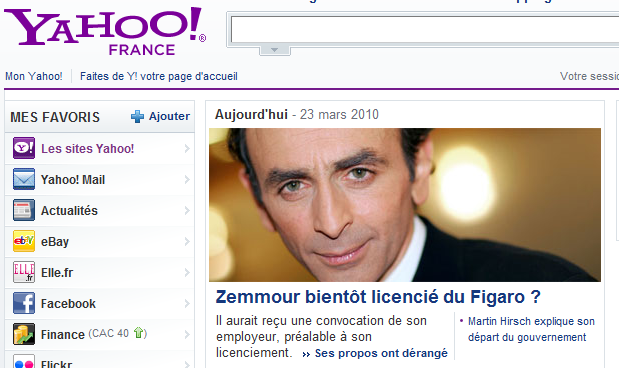 Yahoo zemmour